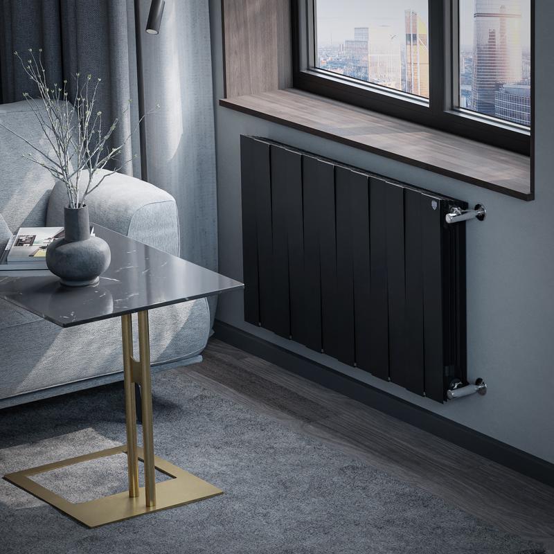 Радиатор PianoForte 500 new 12 секц. биметал. Noir Sable Royal Thermo НС-1176330 фото в каталоге от BTSprom.by