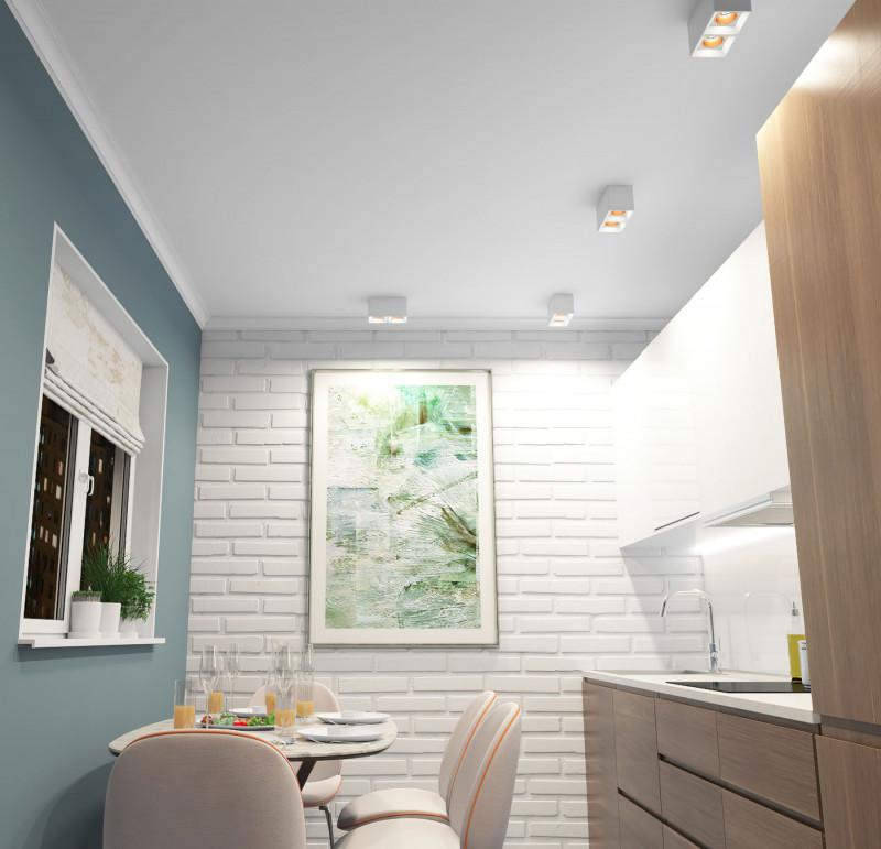  Светильник 10Вт GU5.3 IP20 LED накладной пластик бел./бронз. DENKIRS 654434 фото в каталоге от BTSprom.by