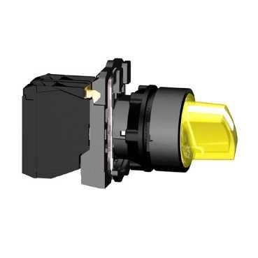  Переключатель 2-х поз. с фикс. 1НО+1Н3 с инд. желт. SchE XB5AK125B5 фото в каталоге от BTSprom.by