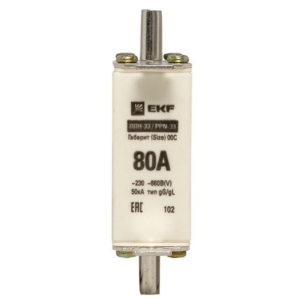 Вставка плавкая ППН-33 100/80А габарит 00С PROxima EKF fus-33/100/80 фото в каталоге от BTSprom.by