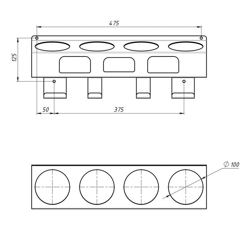  Держатель-органайзер для покрасочных работ настенный черн. Rexant 38-0654 фото в каталоге от BTSprom.by