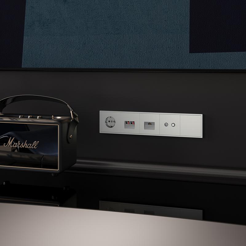  Розетка акустическая 4-м СП S70 механизм сталь Voltum VLS060305 фото в каталоге от BTSprom.by