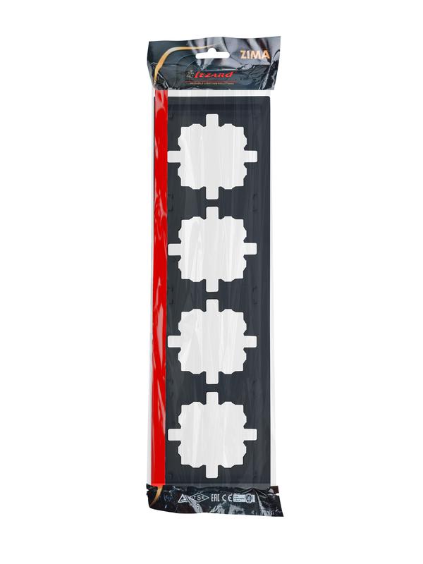  Рамка 4-мест. горизонт. ZIMA черн. бархат LEZARD 704-4200-149 фото в каталоге от BTSprom.by