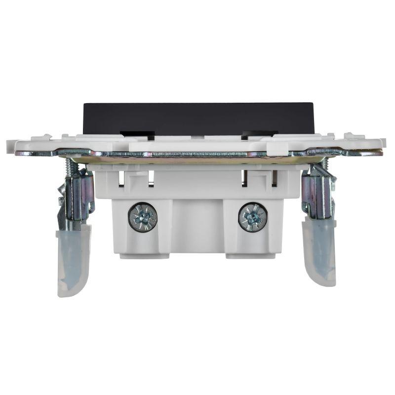  Розетка SKANDY 10А без заземл. защ. шторки SK-R01G графит IEK SK-R13-10-K53 фото в каталоге от BTSprom.by