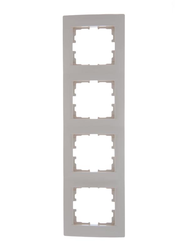 рамка 4-м karina вертикал. крем. lezard 707-0300-154 от BTSprom.by