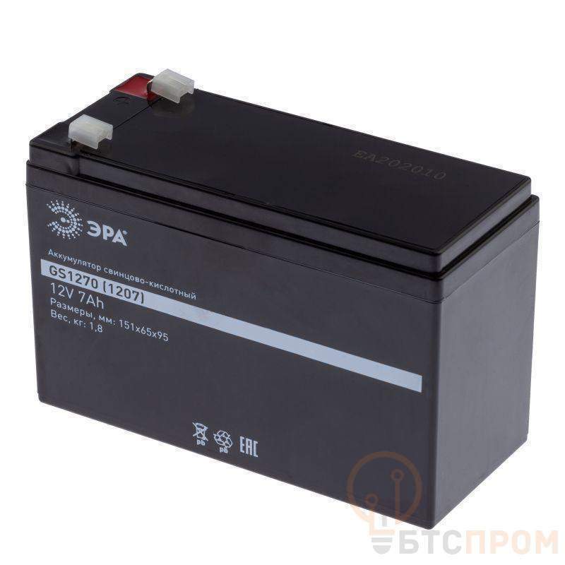 аккумулятор свинцово-кислотный 12в 7 gs1270/1207 эра б0050078 от BTSprom.by