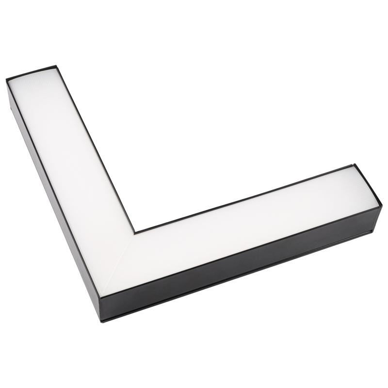 светильник светодиодный pso-02l 16вт 4000к ip40 255х255х42мм black дпо/дсо l-образ. для реечных потолков (универс. монтаж: накладной/подвесной) черн. pro+ jazzway 5069008 от BTSprom.by