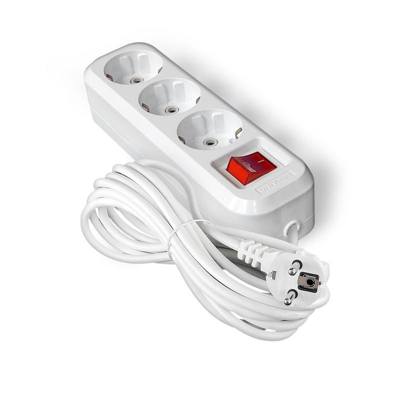 удлинитель 3х7м с заземл. ip20 s-303а пвс 3х1.5 с выкл. universal 1728 от BTSprom.by