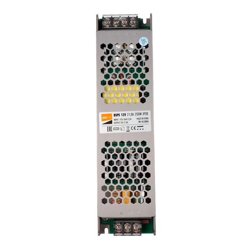 блок питания для светодиодной ленты 250вт 21а 12в ip20 bsps метал. jazzway 1001238a от BTSprom.by