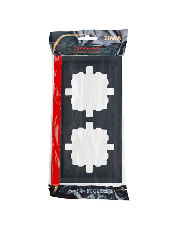  Рамка 2-мест. горизонт. ZIMA черн. бархат LEZARD 704-4200-147 фото в каталоге от BTSprom.by