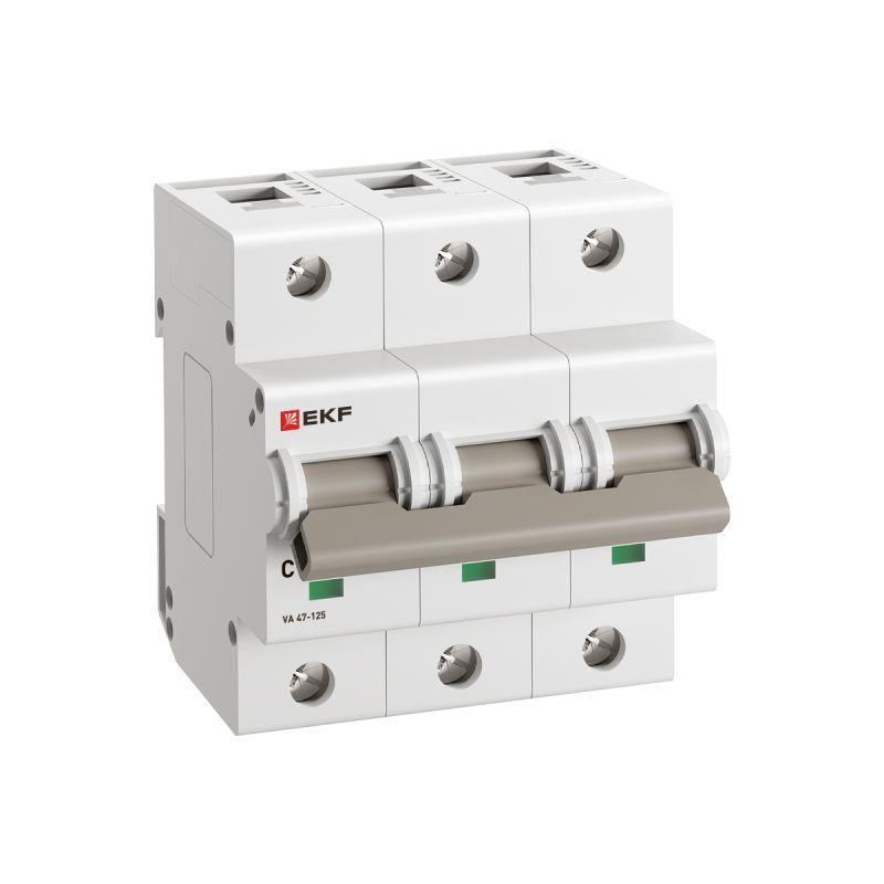 выключатель автоматический 3п c 10а 15ка ва 47-125 proxima ekf mcb47125-3-10c от BTSprom.by