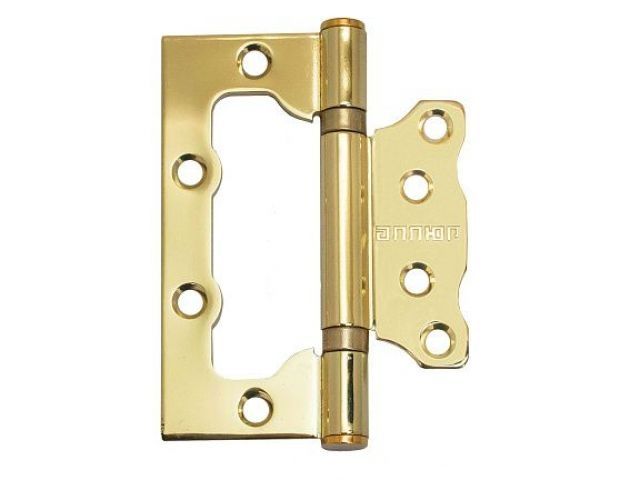 петля накладная без врезки  аллюр 100х75 2bb bp блистер 2,5мм латунь 2 шт (узк) 1044 от BTSprom.by