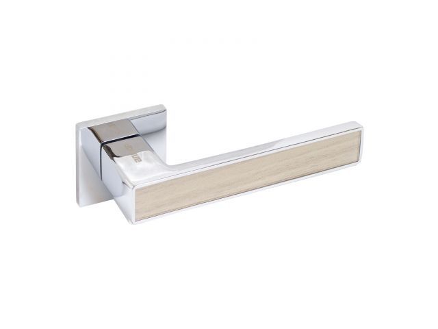 ручка дверная аллюр арт "лана" cp/светло-серое дерево (862ssd) хром/св-сер.дер. защит.пленка (узк) 13809 от BTSprom.by