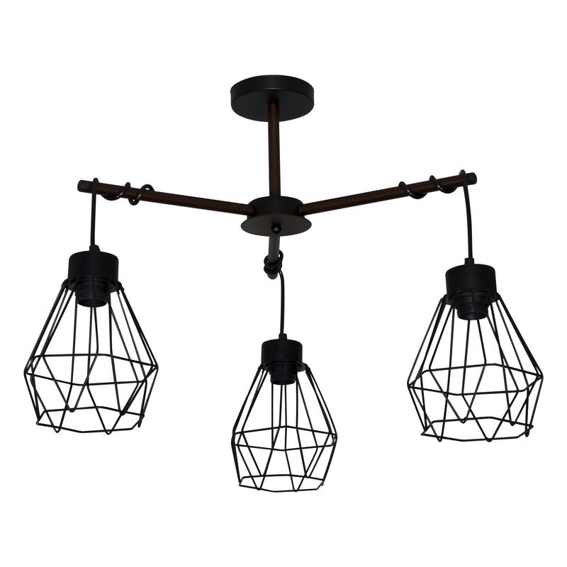 светильник "магна" 131 нпб 01-3х60-220 е27 (им) потолочный черн. муар элетех 1005404961 от BTSprom.by