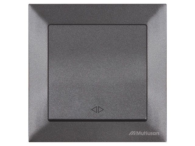 выключатель промежуточный многопозиционный (скрытый, пруж. зажим) дымчатый, daria, mutlus (10 a, 250 v, ip 20) (mutlusan) 2120 408 0195 от BTSprom.by