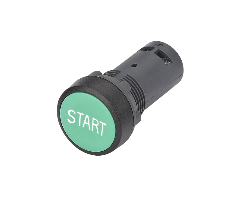 кнопка моноблочная sb7 22мм с возвратом с маркировкой "start" пластик 1но ip65 зел. se sb7na3133 от BTSprom.by