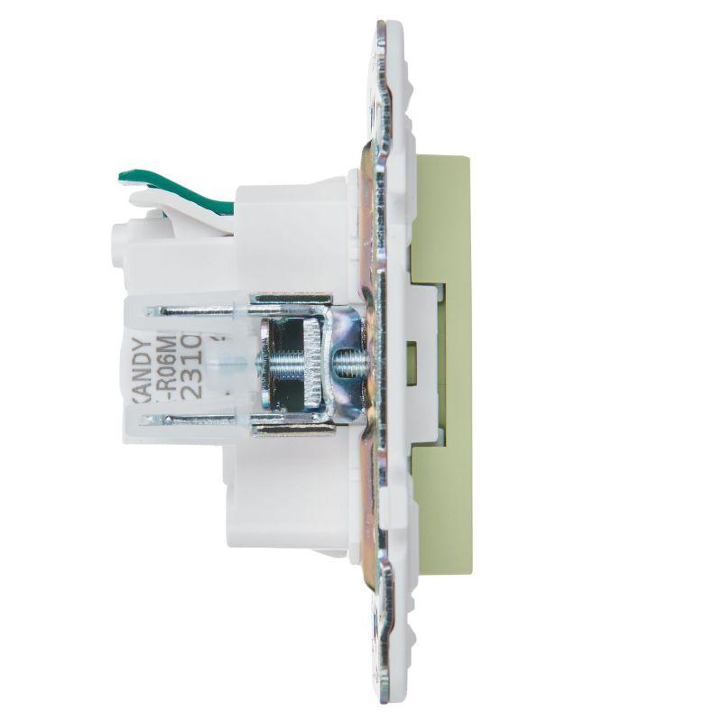  Розетка SKANDY 16А с заземл. защ. шторки безвинт. крепл. SK-R06G мятный IEK SK-R14-16-1-K06 фото в каталоге от BTSprom.by