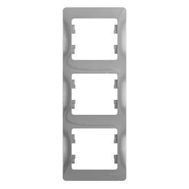 рамка 3-м glossa вертикал. алюм. se gsl000307 от BTSprom.by