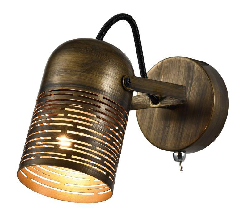 светильник настенно-потолочный спот lamia 7062-701 1хе27 40вт поворотный модерн с выключателем rivoli б0055016 от BTSprom.by