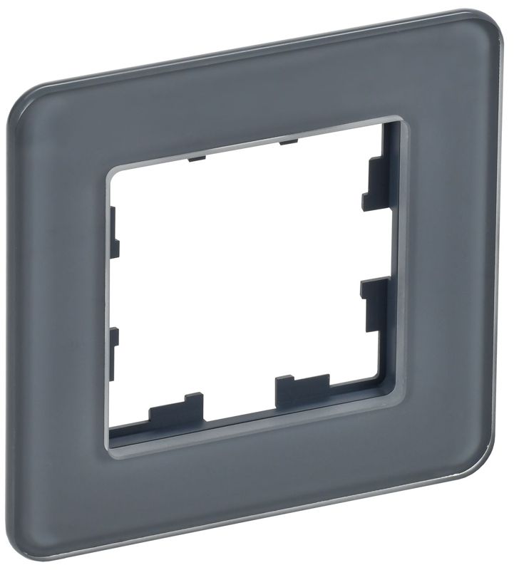рамка 1-м brite ру-1-2-бр стекло графит re iek br-m12-g-41-k53 от BTSprom.by