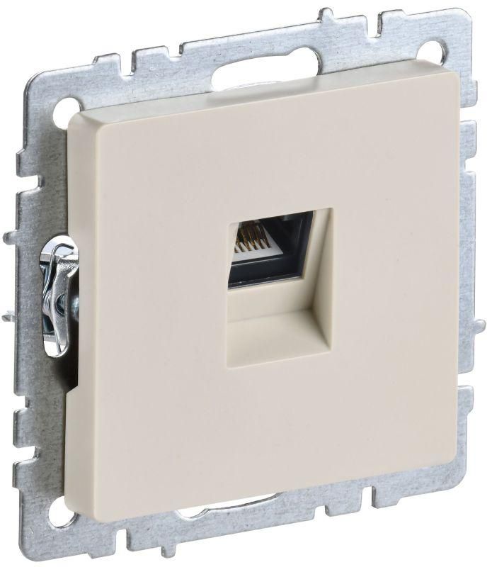 розетка компьютерная сп rj45 кат.5e brite рк10-бркр механизм беж. iek br-k10-1-k10 от BTSprom.by