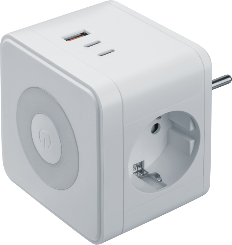 разветвитель 2 розетка с заземл. + 1хusb type-a + 2хusb type-c + ночник сенсорная кнопка 95 679 nad-usb03-2e-pd20w-wh бел. navigator 95679 от BTSprom.by