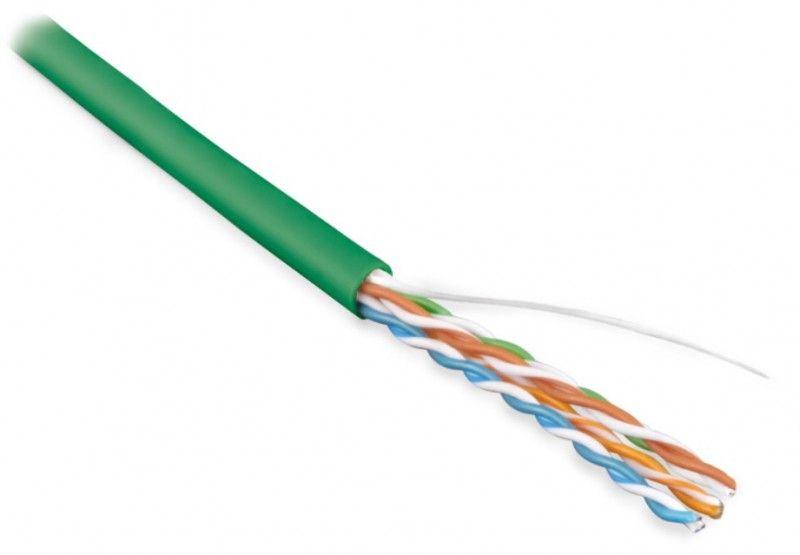 кабель витая пара неэкранир. u/utp кат.5e 4 пары 24 awg ож solid pvc -20град.c-+75град.c uutp4-c5e-s24-in-pvc-gn-100 гарантия: 15 лет компонентн. / 25 лет системн. зел. (уп.100м) hyperline 443601 от BTSprom.by