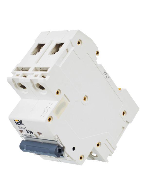  Выключатель автоматический модульный 2п B 50А M10N ARMAT IEK AR-M10N-2-B050 фото в каталоге от BTSprom.by