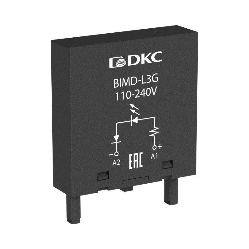 модуль индикации и защиты led зел.+варистор (a1+) 240в ac/dc dkc bimd-lv4g от BTSprom.by