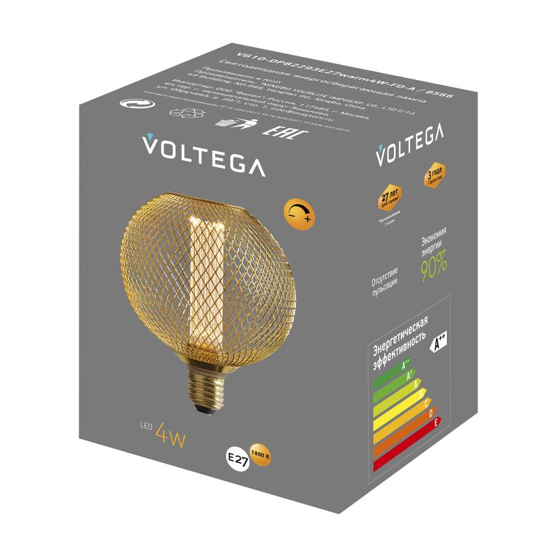 Лампа светодиодная Loft Led DP82293 4Вт 1800К E27 DIM Voltega 8566 фото в каталоге от BTSprom.by