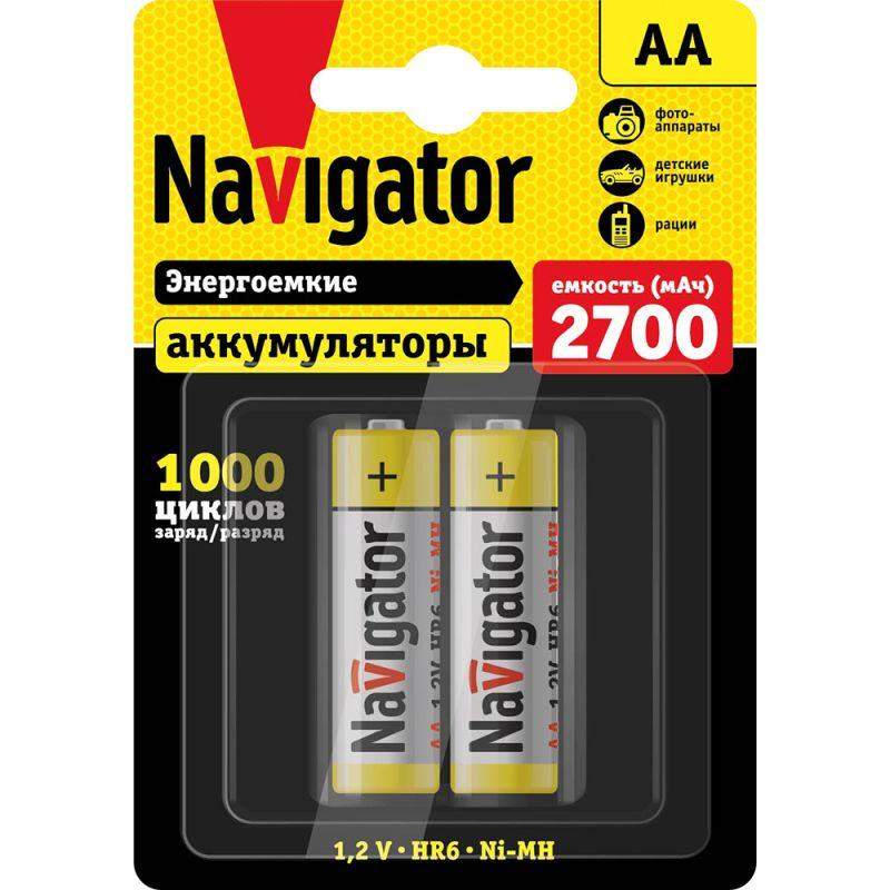 аккумулятор aa/hr6 94 465 nhr-2700-hr6-bp2 (блист.2шт) navigator 94465 от BTSprom.by