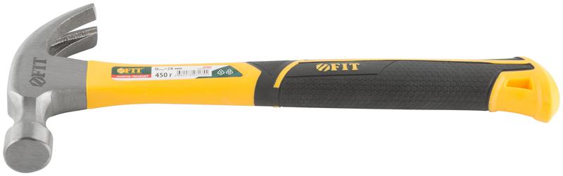  Молоток-гвоздодер Профи 28мм 450г фибергласовая усилен. ручка FIT 44779 фото в каталоге от BTSprom.by