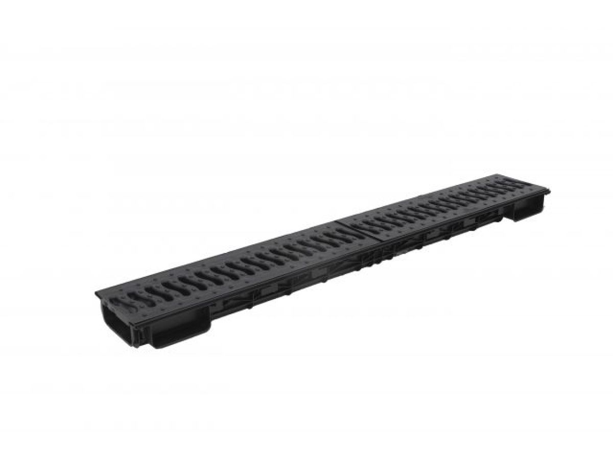 лоток lite 100 h56 с решеткой пластиковой, кл. а15 (черный), ecoteck, рб ди14805000 от BTSprom.by
