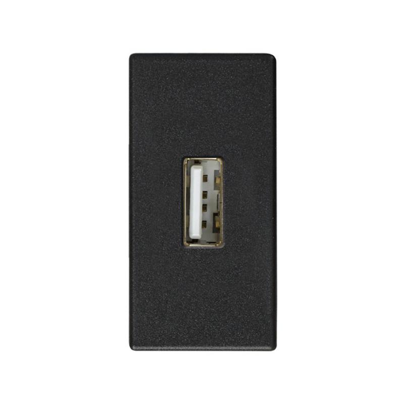 розетка usb simon 27 тип a 2.0 узкий модуль винты механизм графит simon 2701090-038 от BTSprom.by