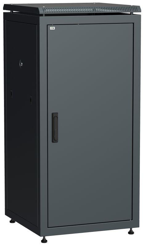 шкаф сетевой 19дюйм linea n 28u 600х600мм металлическая передняя дверь черн. itk ln05-28u66-m от BTSprom.by