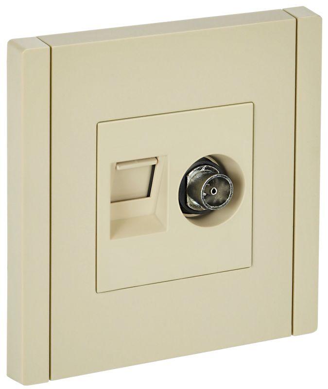 розетка 2-м tv+rj45 кат.5e forte&piano fp436 ваниль iek fp-ak20-1-k10 от BTSprom.by