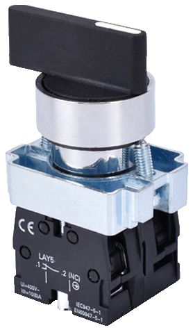 переключатель lay5-bj33 2но на 3 положения с фиксацией i-o-ii длинная рукоятка d22мм хром электротехник et012096 от BTSprom.by