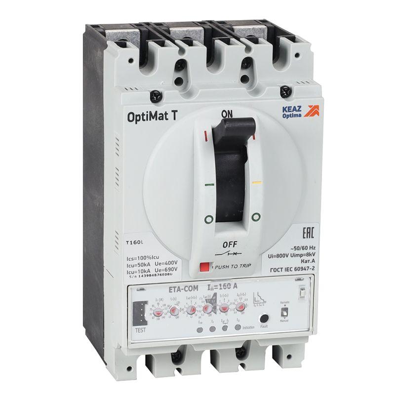 выключатель автоматический optimat t160l eta-com 160a 4p кэаз 355902 от BTSprom.by