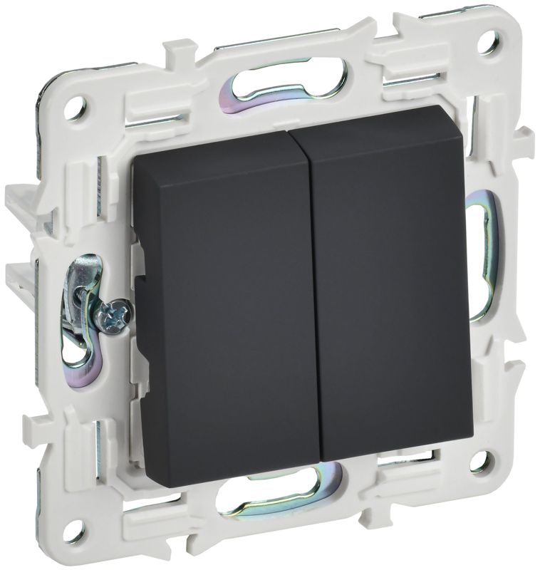 выключатель перекрестный 2-кл. skandy 10а sk-v06g графит iek sk-v23-0-10-k53 от BTSprom.by