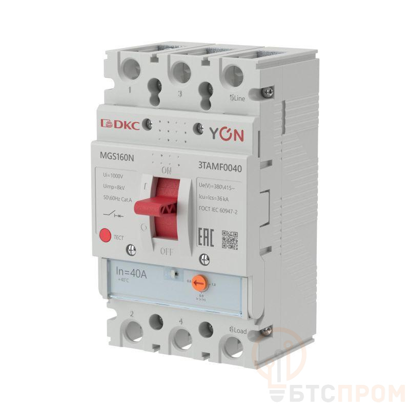 Выключатель автоматический MGS160 3P 32-40A 36kA YON MGS160N-3TAMF0040 фото в каталоге от BTSprom.by  Выключатель автоматический MGS160 3P 32-40A 36kA YON MGS160N-3TAMF0040 фото в каталоге от BTSprom.by