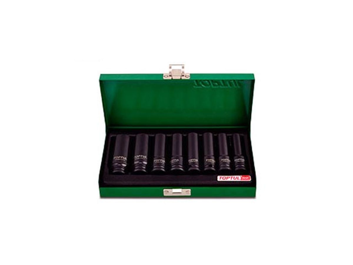набор головок ударн. 3/8" 8-19 мм 6 гр. 8пр. toptul gdad0808 от BTSprom.by