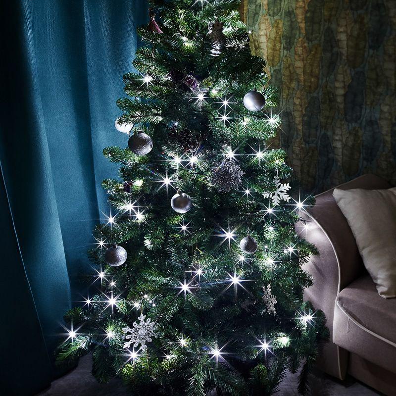  Гирлянда светодиодная "Твинкл Лайт" 15м 120LED бел. 6.9Вт 220-240В IP20 с контроллером 8 режимов провод ПВХ темн. зел. Neon-Night 303-055 фото в каталоге от BTSprom.by