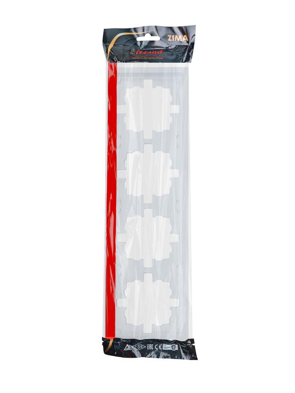  Рамка 4-мест. горизонт. ZIMA бел. LEZARD 704-0200-149 фото в каталоге от BTSprom.by