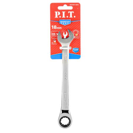 ключ комбинированный с храповым механизмом advance hrcw01-0018 (18мм 40crv 90 зубцов nicr) p.i.t. hrcw01-0018 от BTSprom.by