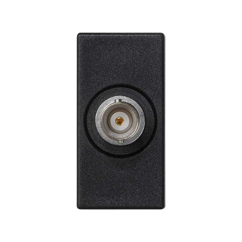 плата с разъемом bnc "мама" пайка 22.5х45мм графит simon connect k102d-14 от BTSprom.by