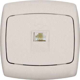  Розетка телефонная 1-м СП Рондо RJ11 бел. SchE RT-4S-BI (РТ-4С-би) фото в каталоге от BTSprom.by