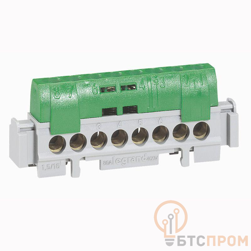 Колодка клеммная 2х6-25+33х1.5-16кв.мм зел. Leg 004838 фото в каталоге от BTSprom.by  Колодка клеммная 2х6-25+33х1.5-16кв.мм зел. Leg 004838 фото в каталоге от BTSprom.by