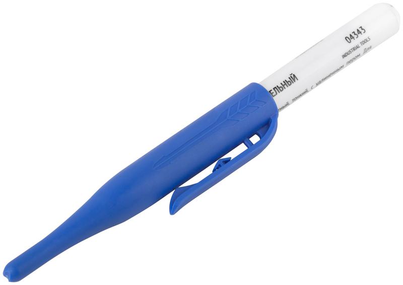 Маркер строительный перманентный тонкий удлиненное перо син. FIT 04343 фото в каталоге от BTSprom.by