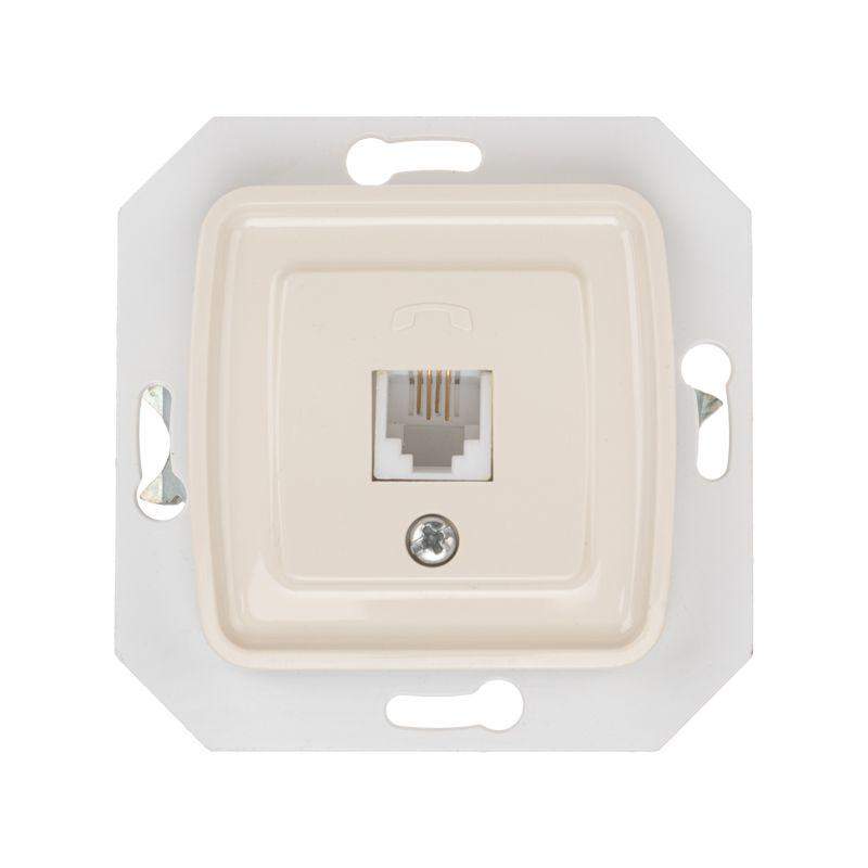 розетка телефонная сп dea rj11 механизм беж. kranz kr-78-0252 от BTSprom.by