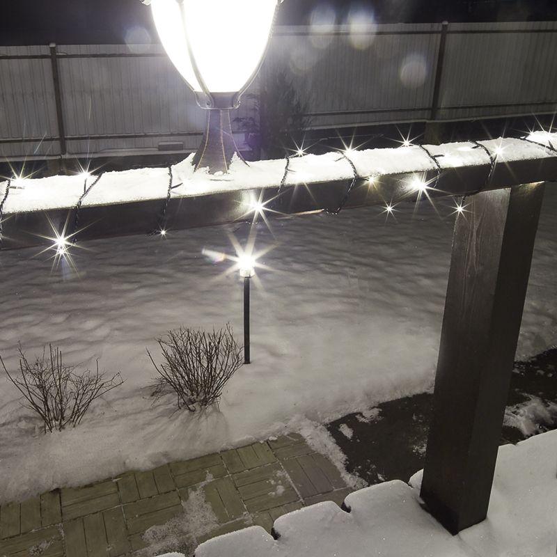  Гирлянда светодиодная управляемая"Нить" 10м 100LED тепл. бел. 10Вт 220-240В IP65 8 режимов провод ПВХ черн. (нужен контроллер 217-204) Neon-Night 303-136 фото в каталоге от BTSprom.by